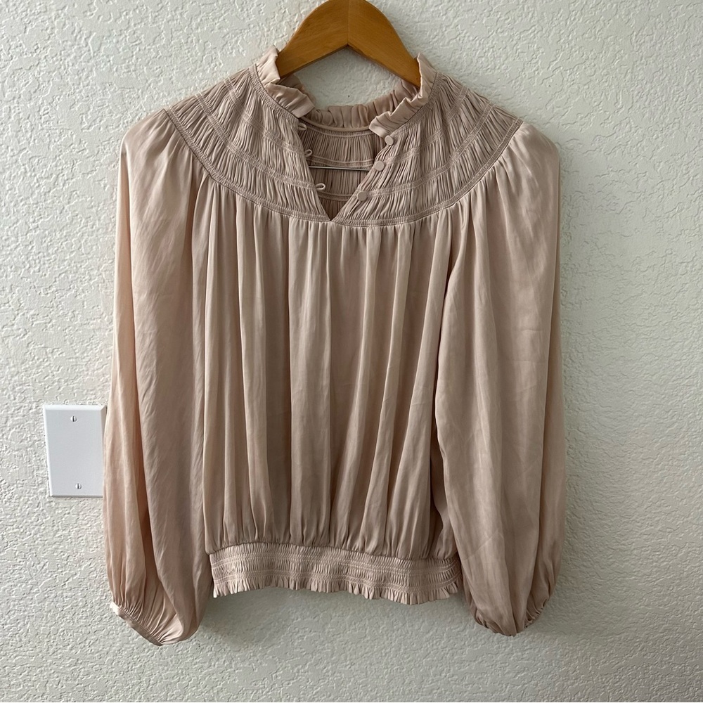 Frame Trapped Ruching Poet Blouse - Picture 6 of 7